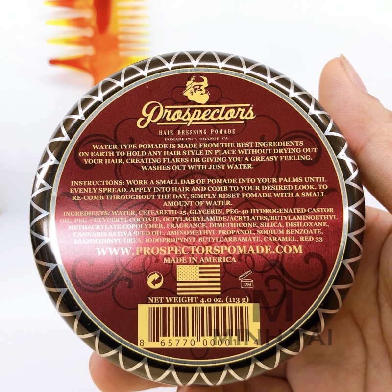 [ Chính Hãng USA ] Pomade Vuốt Tóc PROSPECTORS Iron Ore Pomade