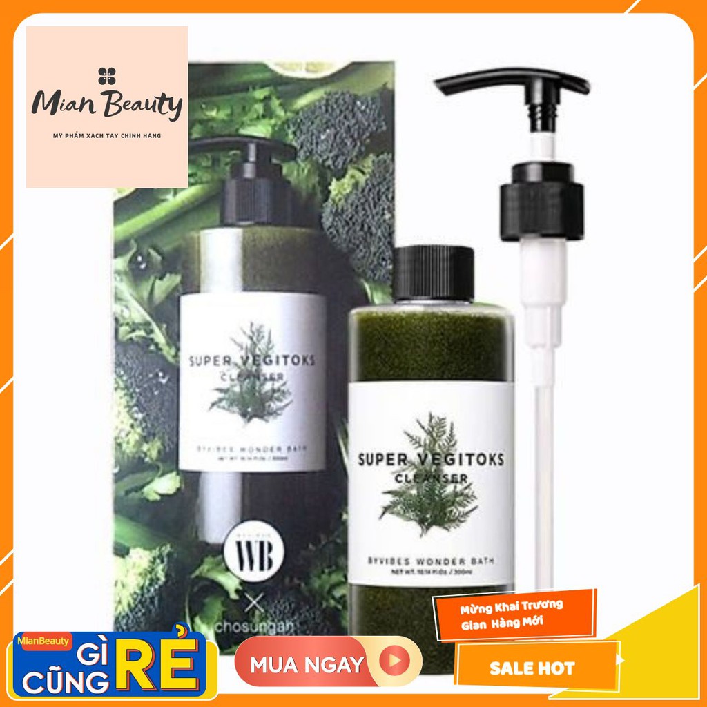 [MĨ PHẨM CHÍNH HÃNG] [SỮA RỬA MẶT] SỮA RỬA MẶT WONDER BATH SUPER VEGITOKS CLEANSER | BigBuy360 - bigbuy360.vn