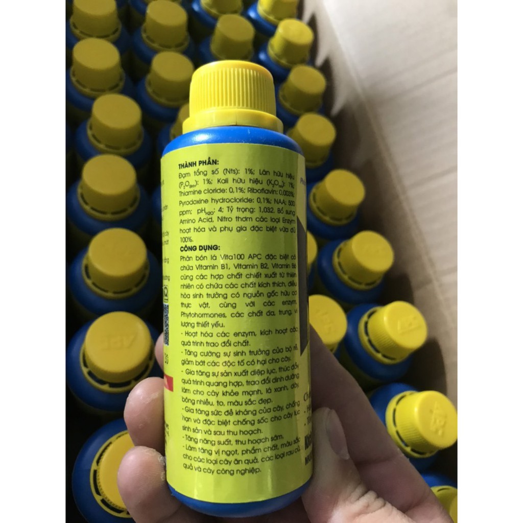Phân bón Vitamin B1 - B2 - B6 kèm Điều hòa sinh trưởng phù hợp cho tất cả các loại cây (chai 100ml)