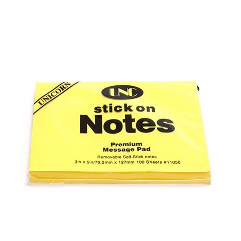 Giấy note vàng 3x5 UNC 7,6cmx12,5cm