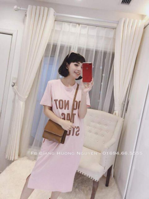 Đầm Suông in Chữ Dài 1m1