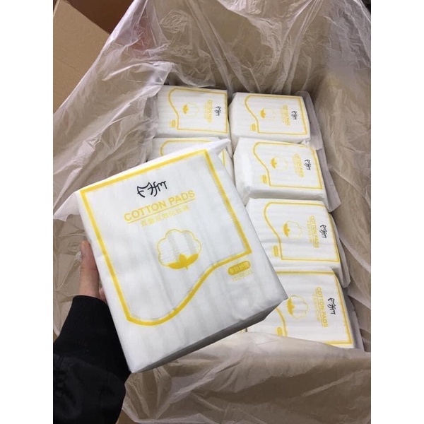 BÔNG TẨY TRANG COTTON PADS 3 LỚP TÚI 222 MIẾNG.SET BÔNG TẨY TRANG 4Gói tương đương 888 miếng dùng đến bao giờ cho hết đâ