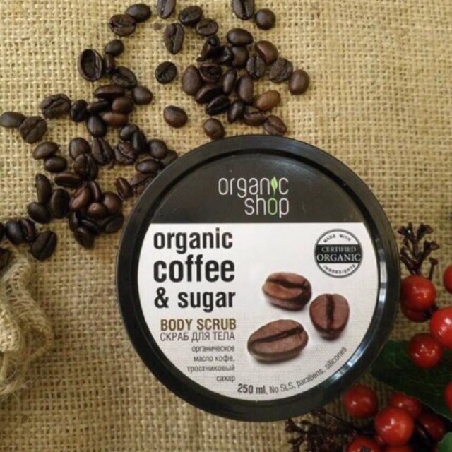 Tẩy Tế Bào Chết Toàn Thân Organic Shop dạng muối Organic Coffee & Sugar Body Scrub