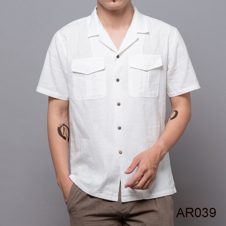 Áo đũi nam cộc tay cổ vest thời trang | BigBuy360 - bigbuy360.vn