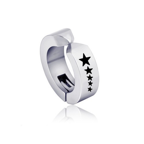 Bông Tai Nam Loại Kẹp Ko Cần Bấm Lỗ Tai Titan Ko Đen TT 2545 - 1 Cái