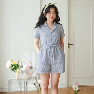 BLEUBIRD Áo liền quần Stripe Jumpsuit