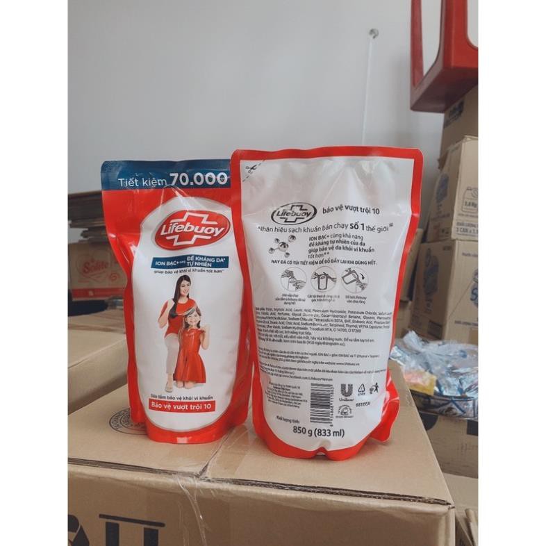 Sữa tắm Lifebuoy túi 850g( tiết kiệm)