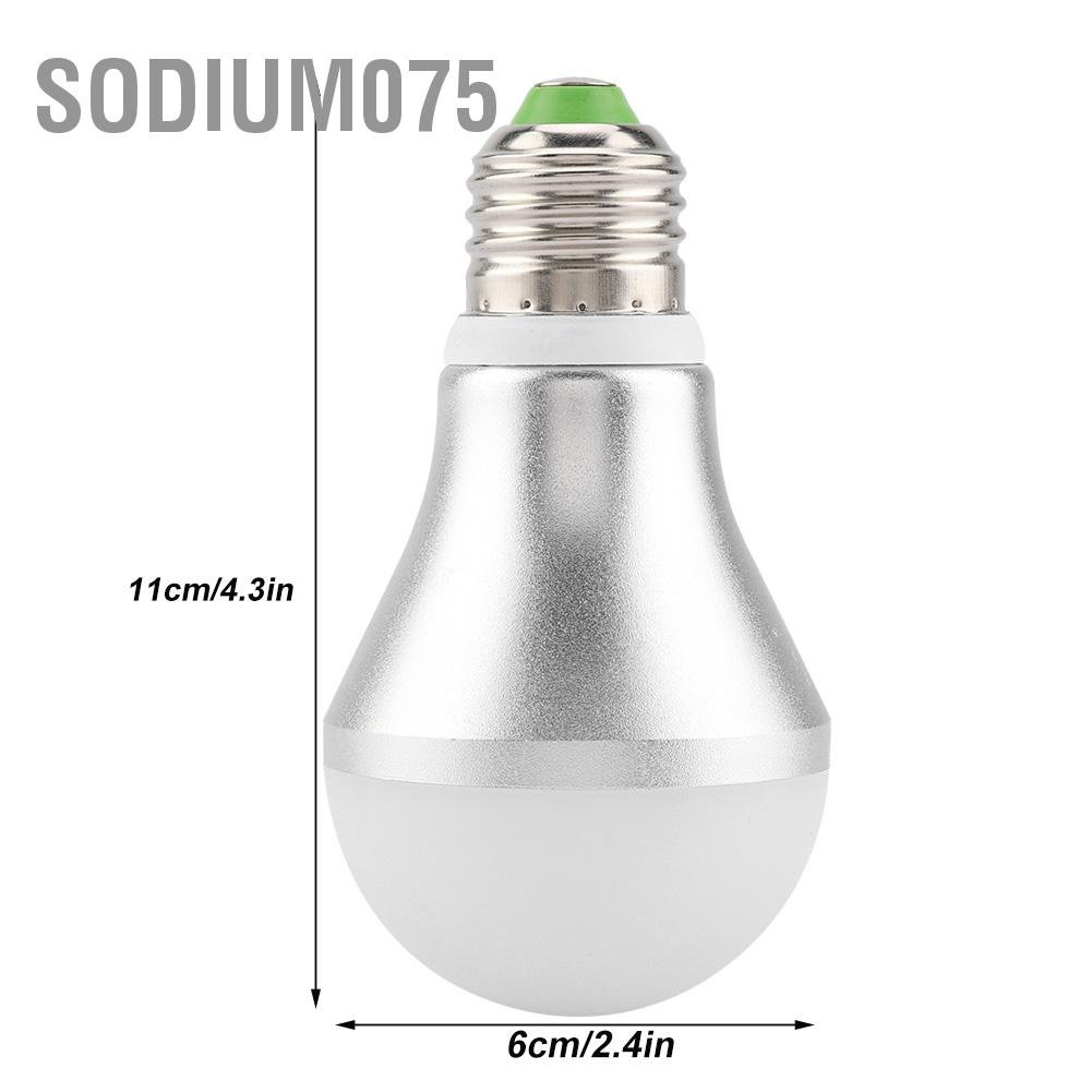 Hàng Hot E27 LED cảm biến tự động 5W Đèn điều khiển ánh sáng 6500K AC85-265V Hàng giao ngaySodium075