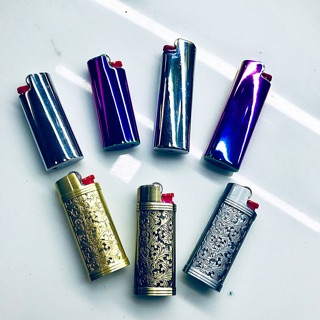 Vỏ Bật Lửa Kim Loại Bic J5 J3 tặng kèm ruột chính hãng