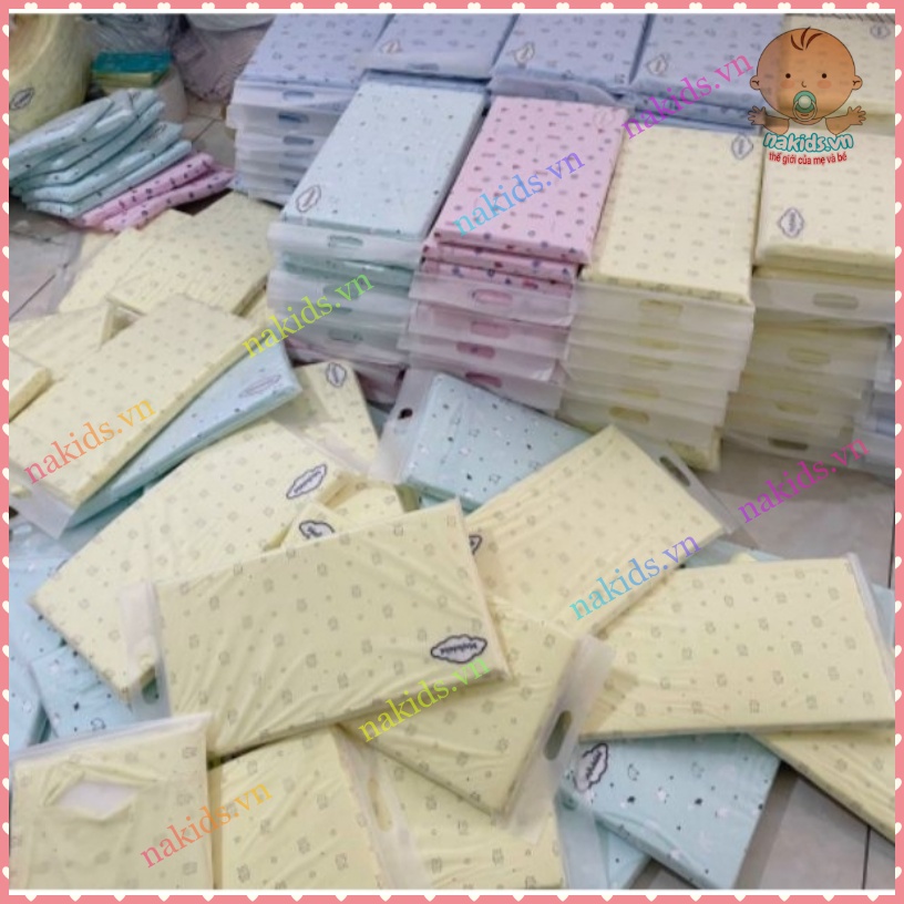 Gối Cao Su Non Mafabebe Lỗ Thông Hơi - Gối Chống Méo Đầu Cho Bé Kích Thước 45x25x3cm