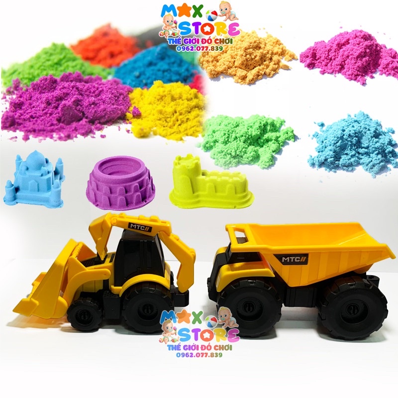 Bộ Vali Đồ Chơi Cát Động Lực Kèm Khuôn Và Xe Công Trình Cực Xịn Cho Bé