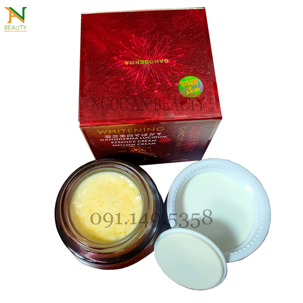 Kem Face dưỡng trắng da, mờ nám, xóa tàn nhang Nhân Sâm Linh Chi Lixiandi Whitening Lucidum Ganoderma Essance Mellow Cre