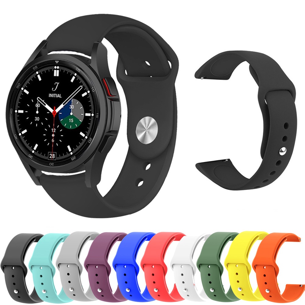 Dây silicon đeo đồng hồ cỡ 20mm thay thế cho Samsung Galaxy Watch 4 Classic 42mm 46mm/Watch 4 40mm 44mm