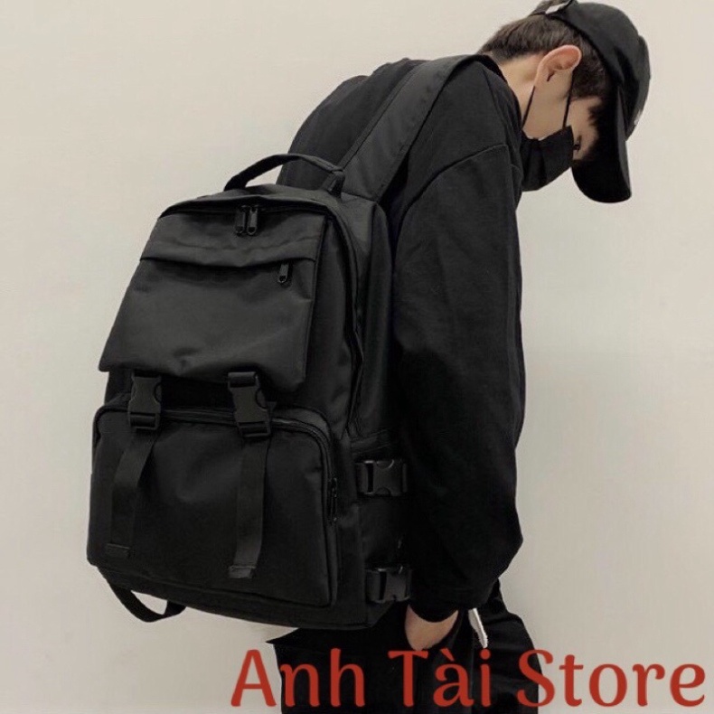 Balo thời trang nam nữ cặp sách đi học kích cỡ lớn nhiều ngăn đựng chất vải canvas bền đẹp chống thấm nước AL 888 - Hàng