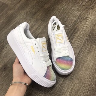 (HÀNG SẴN)Giày sneaker trắng mũi cầu vồng (FULL BOX (FULL BOX)