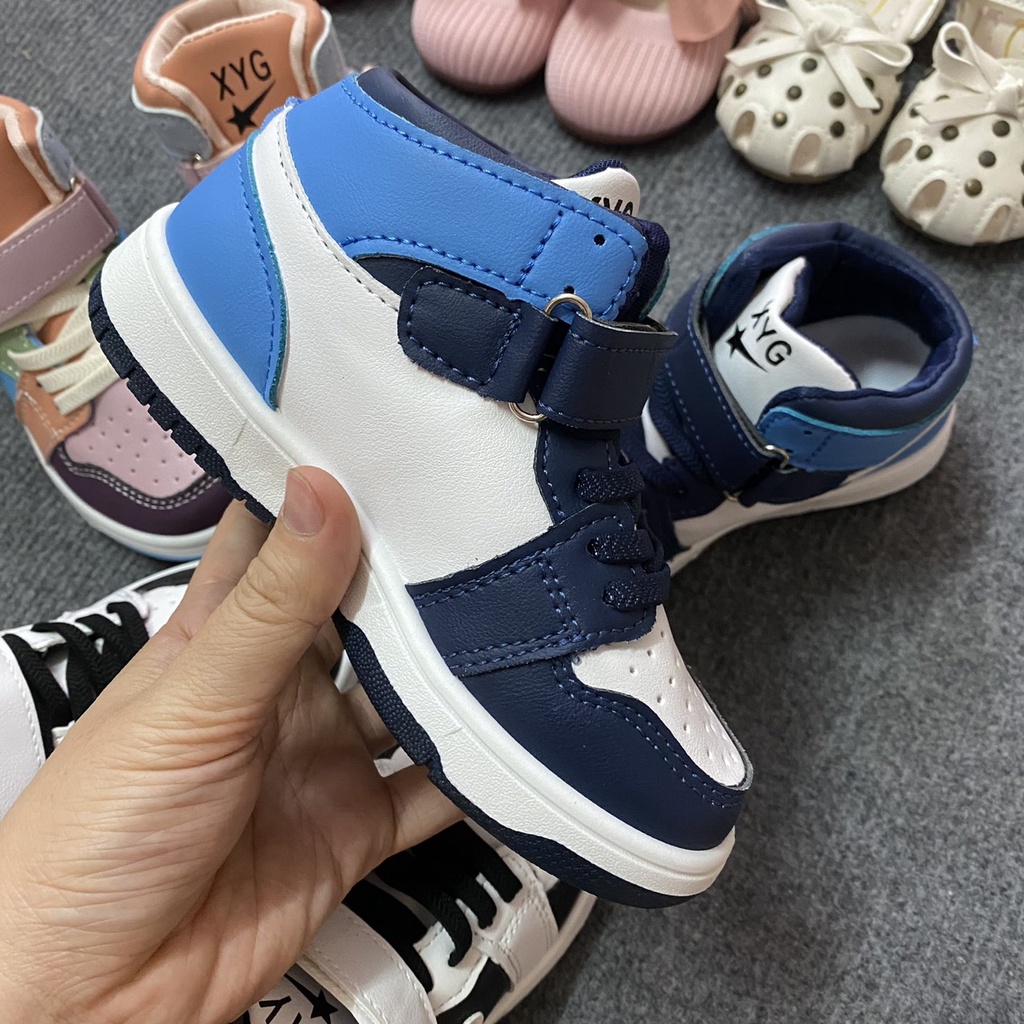 Giày Thể Thao Sneaker Cổ Cao Phong Cách Hàn Quốc Cho Bé 3-11 Tuổi