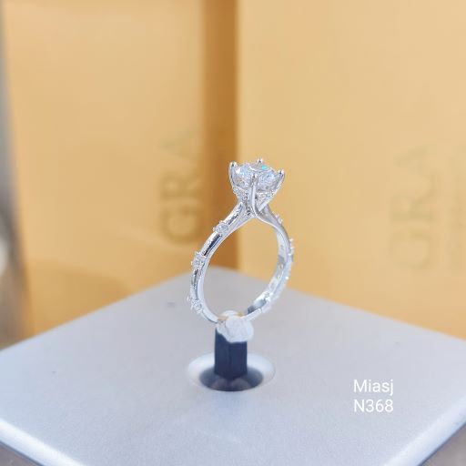 Nhẫn bạc Ý S925 MiASJ nữ nạm đá cao cấp, sang trọng N368
