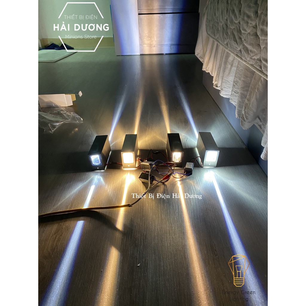 Đèn Tường Cao Cấp 2 Đầu Chiếu Sáng Chống nước ngoài trời DT-261 Tạo Tia Sáng - Led Siêu Sáng - Ánh Sáng Trắng / Vàng