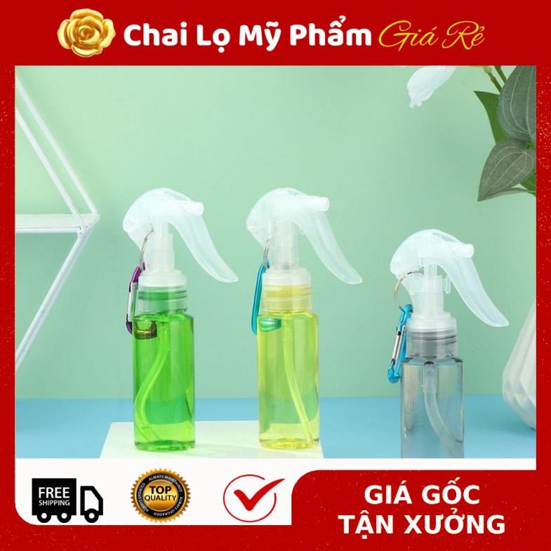 [RẺ VÔ ĐỊCH] Chai nhựa pet vòi xịt Súng 60ml có Móc khóa chiết dung dịch du lịch tiện lợi , phụ kiện du lịch