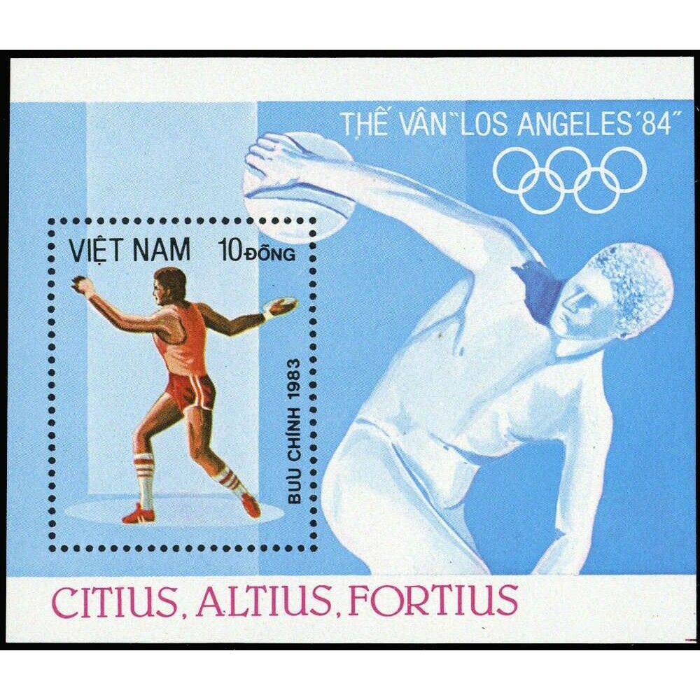 Tem sưu tập MS 630 Block Tem Việt Nam Tên bộ temThế vận hội mùa hè Los Angeles 84  1992