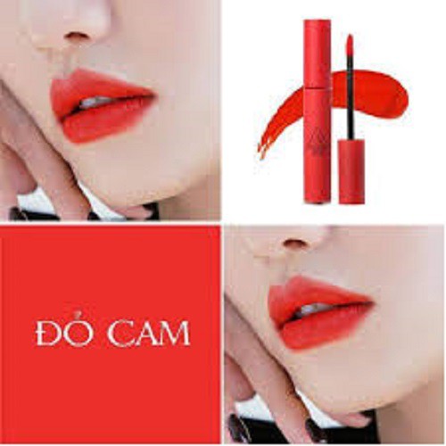 (Auth) Son kem 3ce Soft Lip Lacquer - Đỏ Cam
