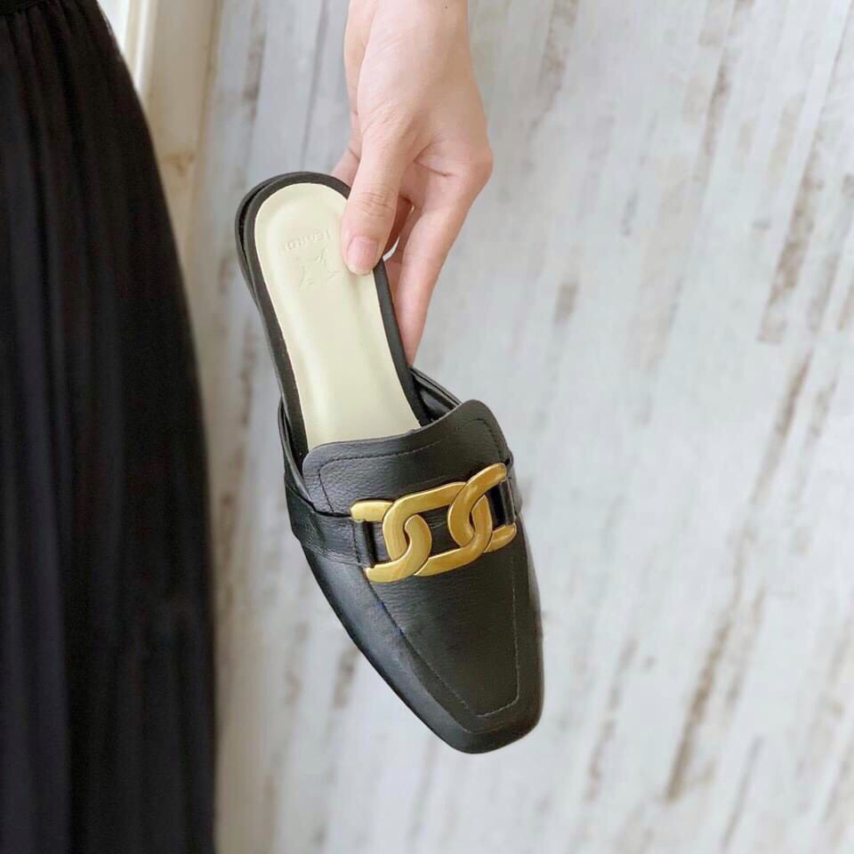 Giầy Sục Nữ Da Thật Cao 2CM