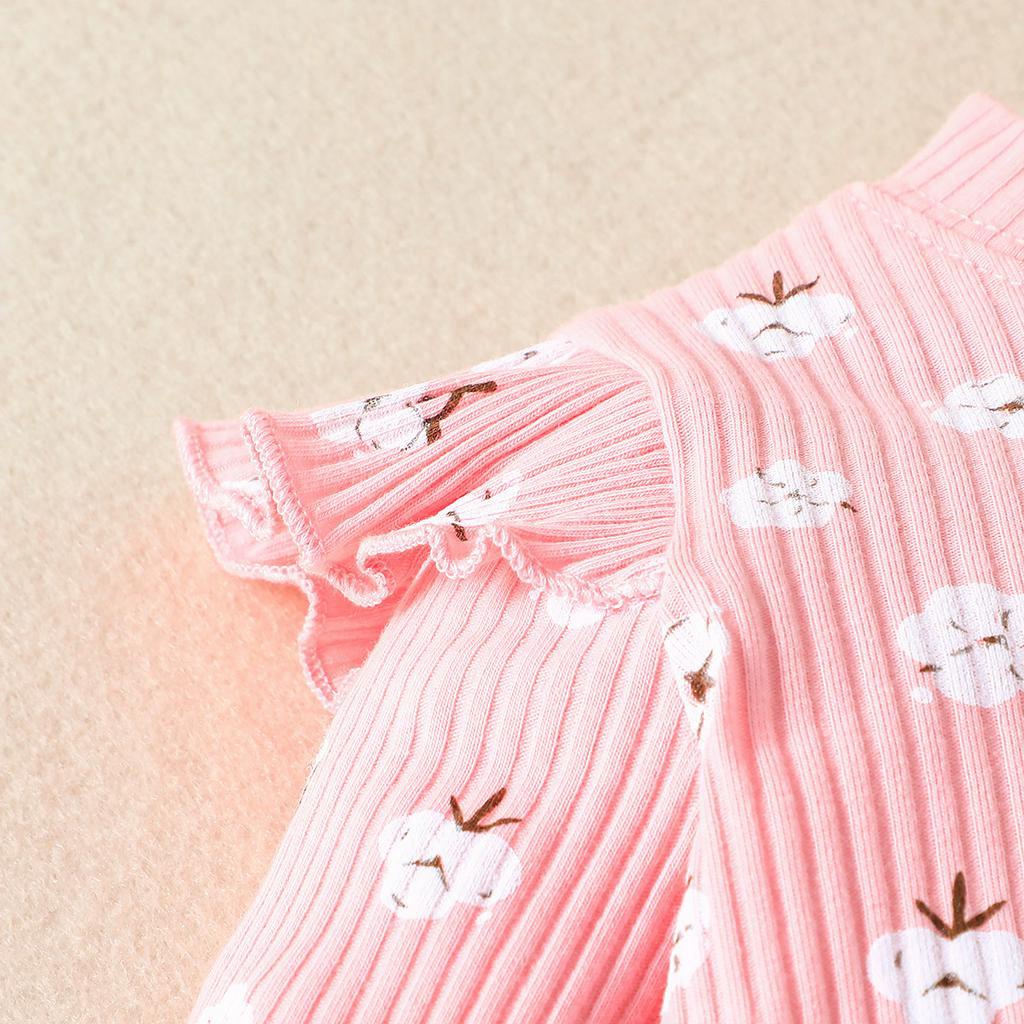 Combo bộ đồ bé gái 3-24 tháng Tay Dài In Họa Tiết Hoạt Hình áo cánh tiên quần dài set thời trang cho bé trẻ em sơ sinh