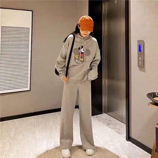 SÉT BỘ NỈ SUÔNG CÓ MŨ HÌNH MICHKY CHO NỮ