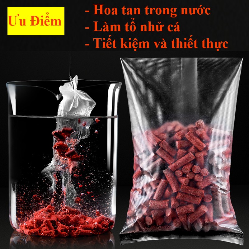 Túi Đựng Mồi Câu Cá Tự Hòa Tan Trong Nước , Chuyên Làm Tổ Câu Đài Tiện Lợi ( Sét 50 Túi ) PK-37