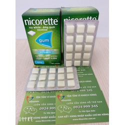 Bán lẻ kẹo cai thuốc lá siêu hiệu quả 4mg Nicorette hàng Mỹ ( giá 1 vĩ)