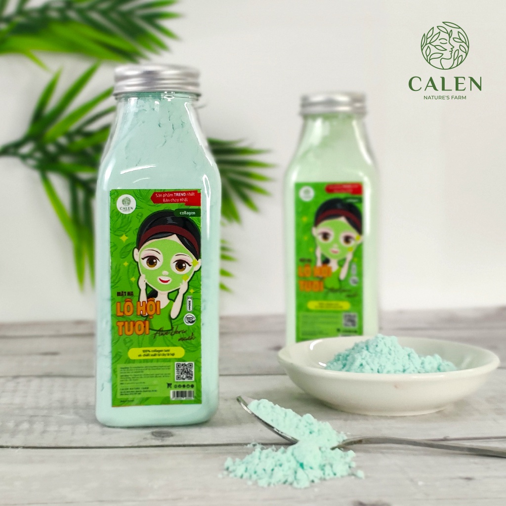 Mặt nạ đắp mặt dẻo collagen lô hội đắp mặt nguyên chất - Đắp mặt - Rửa mặt - Giúp tẩy da chết, Dưỡng trắng da Calen