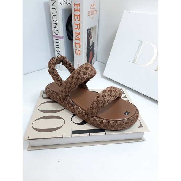 (Xả hàng lẻ size) Sandal xuồng nữ 2 phân MAILIAA 2 quai ngang caro