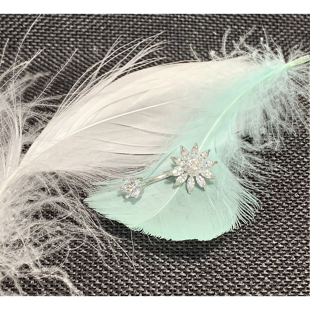 KHUYÊN RỐN HOA HƯỚNG DƯƠNG ĐÁ - KHUYÊN THÉP KO GỈ