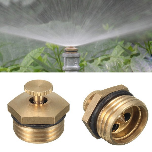 Béc tưới cây phun sương bằng đồng nguyên chất hình cánh quạt ren ngoài 21mm bán kính phun rộng xa