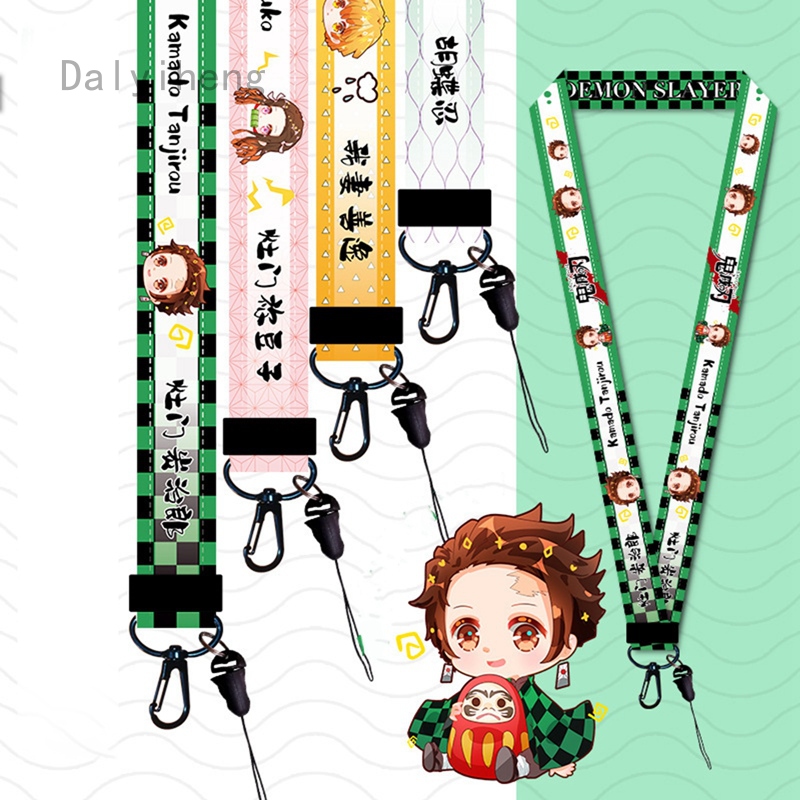 Dây đeo cổ gắn điện thoại in hình Anime Demon Slayer Kimetsu No Yaiba