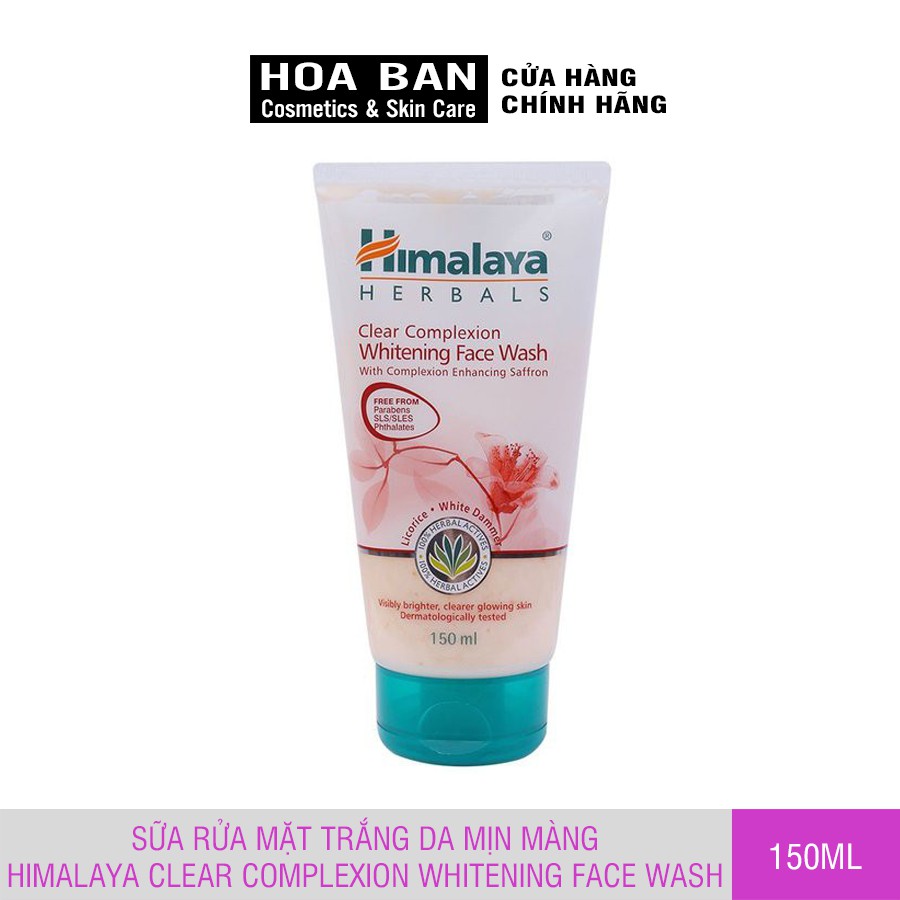 [ Date Mới] Sữa rửa mặt trắng da mịn màng Himalaya Clear Complexion Whitening Face Wash 150ml - HM03