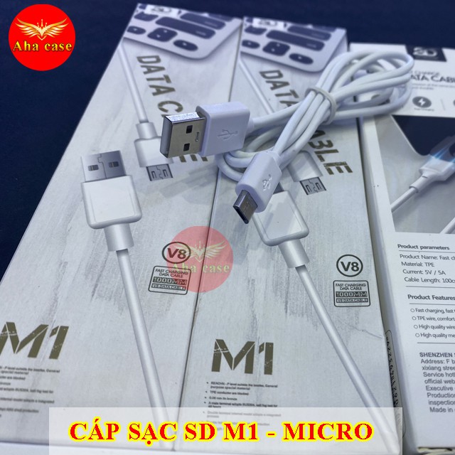 Cáp sạc Chính hãng SD M1, M2, M3 có Micro, TypeC, Lightning cho các loại Điện Thoại, Pin Dự Phòng, Tai nghe Bluetooth | BigBuy360 - bigbuy360.vn