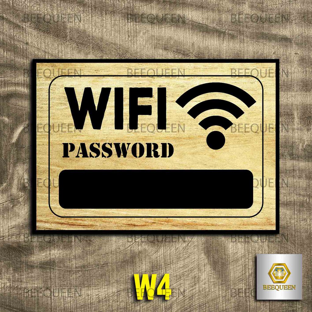 Biển Wifi Trang Trí Quán - Biển Pass Wifi