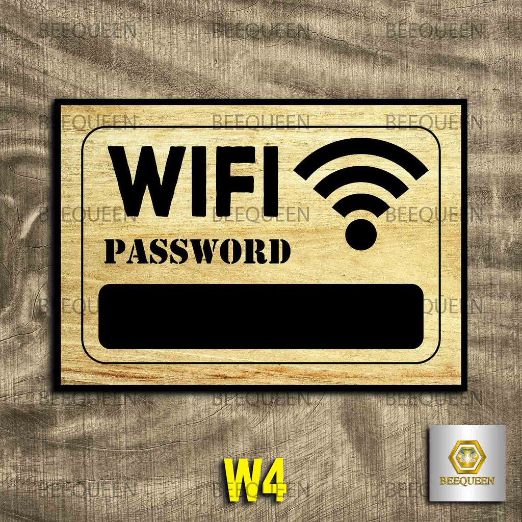 [20 Mẫu] Biển Wifi Trang Trí Quán - Biển Pass Wifi