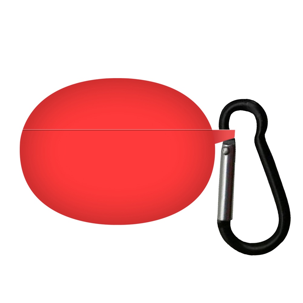 Vỏ Bảo Vệ Hộp Sạc Tai Nghe Bluetooth Không Dây OPPO Enco X2 Bằng Silicon Màu Trơn Chống Sốc Kèm Móc Treo Tiện Dụng