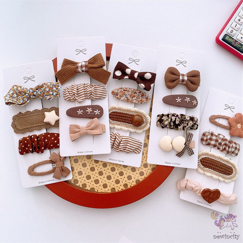 Set 4 Kẹp Tóc Dễ Thương Phong Cách Hàn Quốc Cho Bé Gái