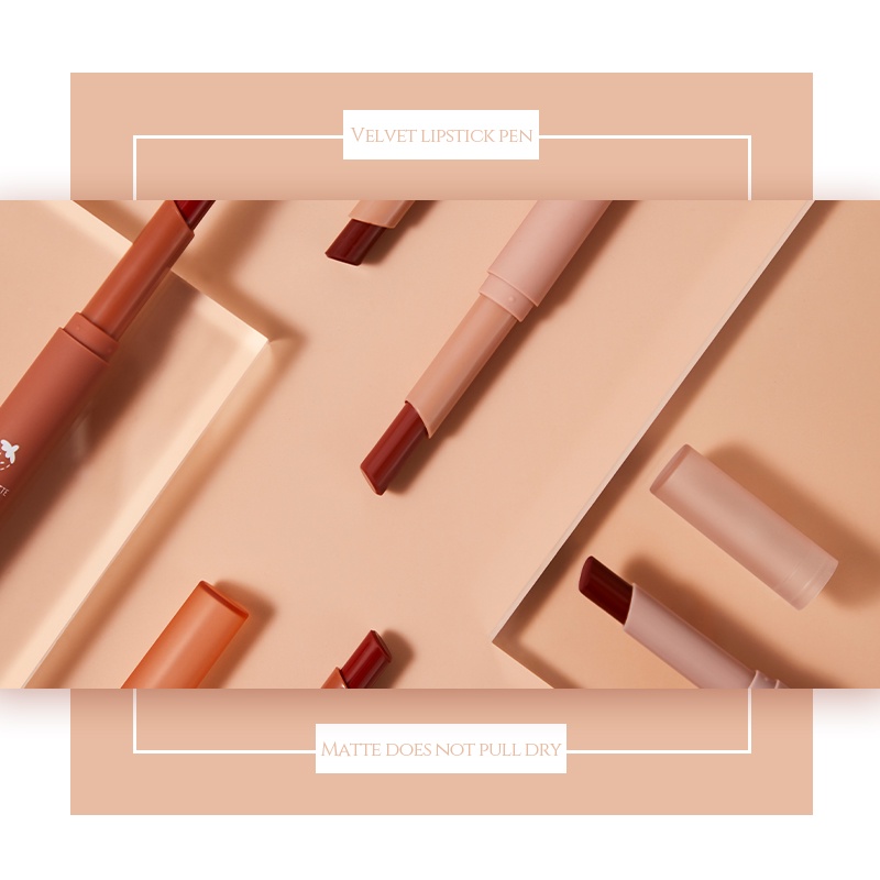 Son môi Pudaier mềm mịn như nhung với 6 màu sắc tùy chọn 30g