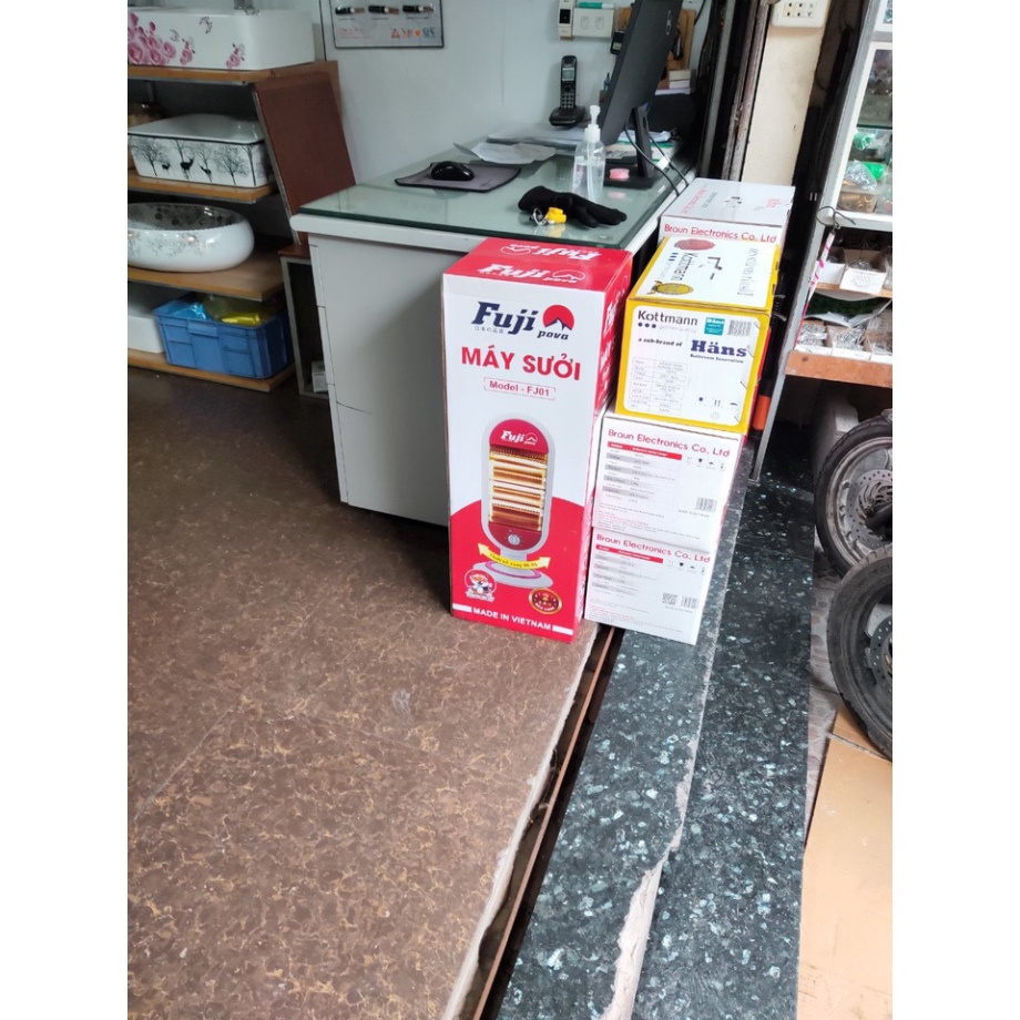 Quạt sưởi hồng ngoại FUJI chính hãng chất lượng cao, Máy Sưởi ấm phòng ngủ đèn sưởi ấm cho bé