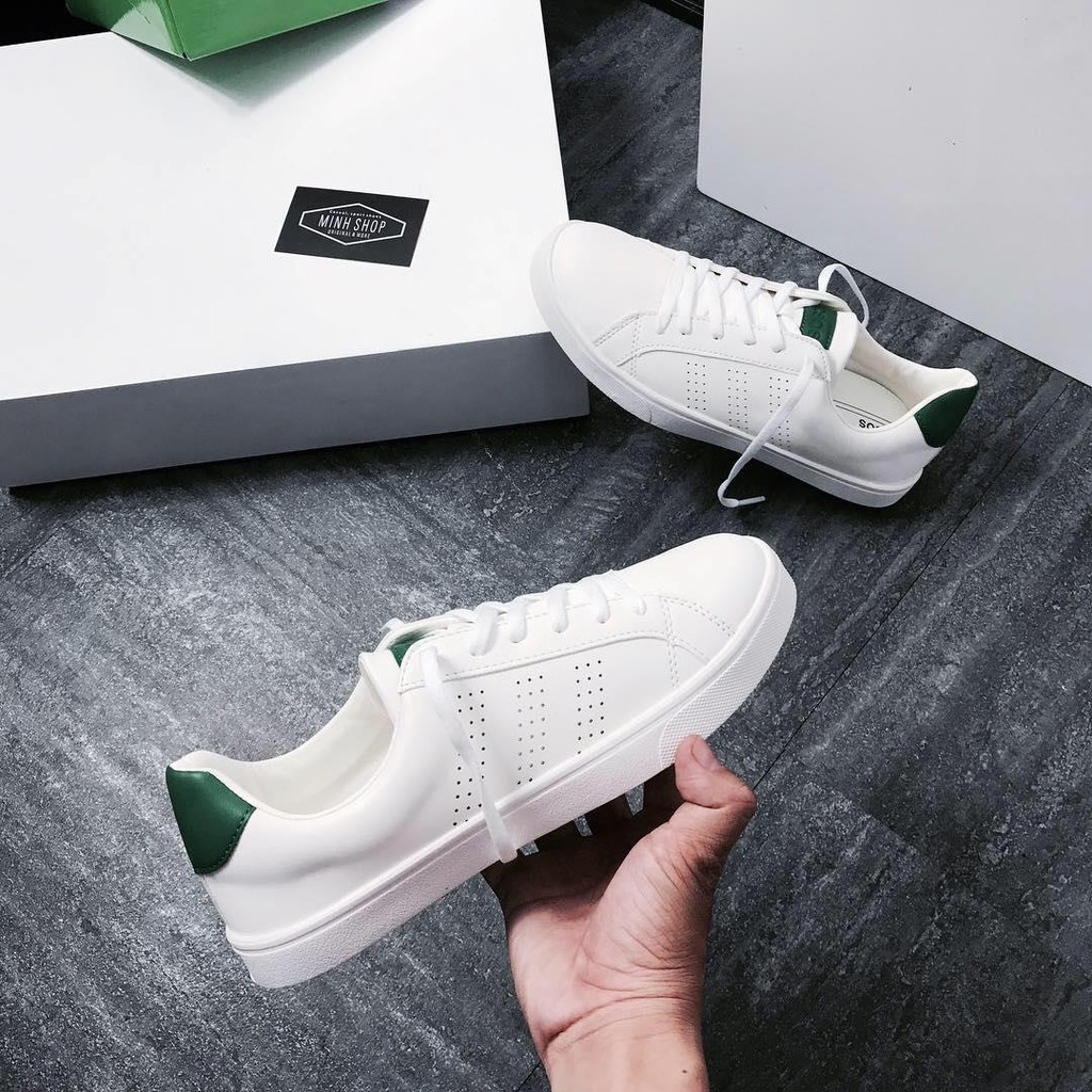 asos sneaker white green