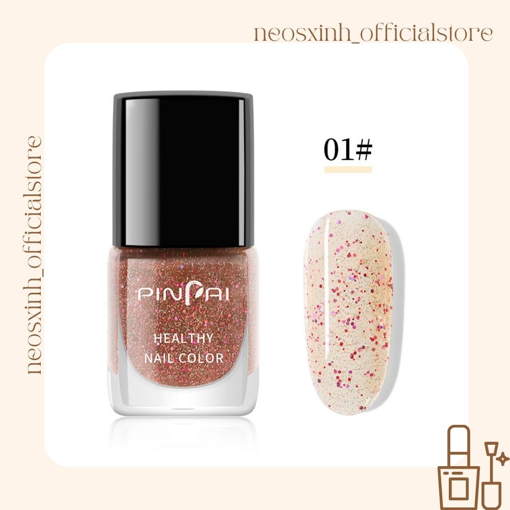 Sơn Móng Tay Pinpai NEW 7ml Màu Nude Đen Trắng Kim Tuyến Pastel Tím - Neosxinh Nails