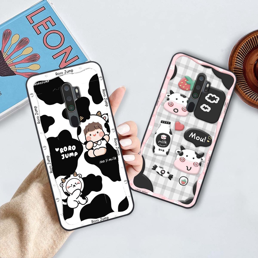 Ốp lưng Oppo A5 2020 / A9 2020 in hình gấu cute,bò sữa 3D cute dễ thương bảo vệ điện thoại.