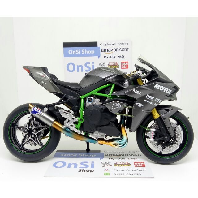 KAWASAKI NINJA H2 1/12 AUTOMAXX JOYCITY MÔ HÌNH XE MOTO ĐỘ ( TERMI )