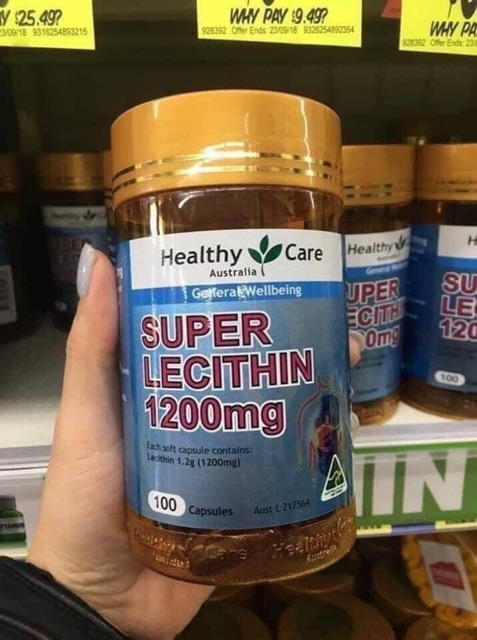 Mầm Đậu Nành Healthy Care Super Lecithin 1200mg Lọ 100 Viên Của Úc