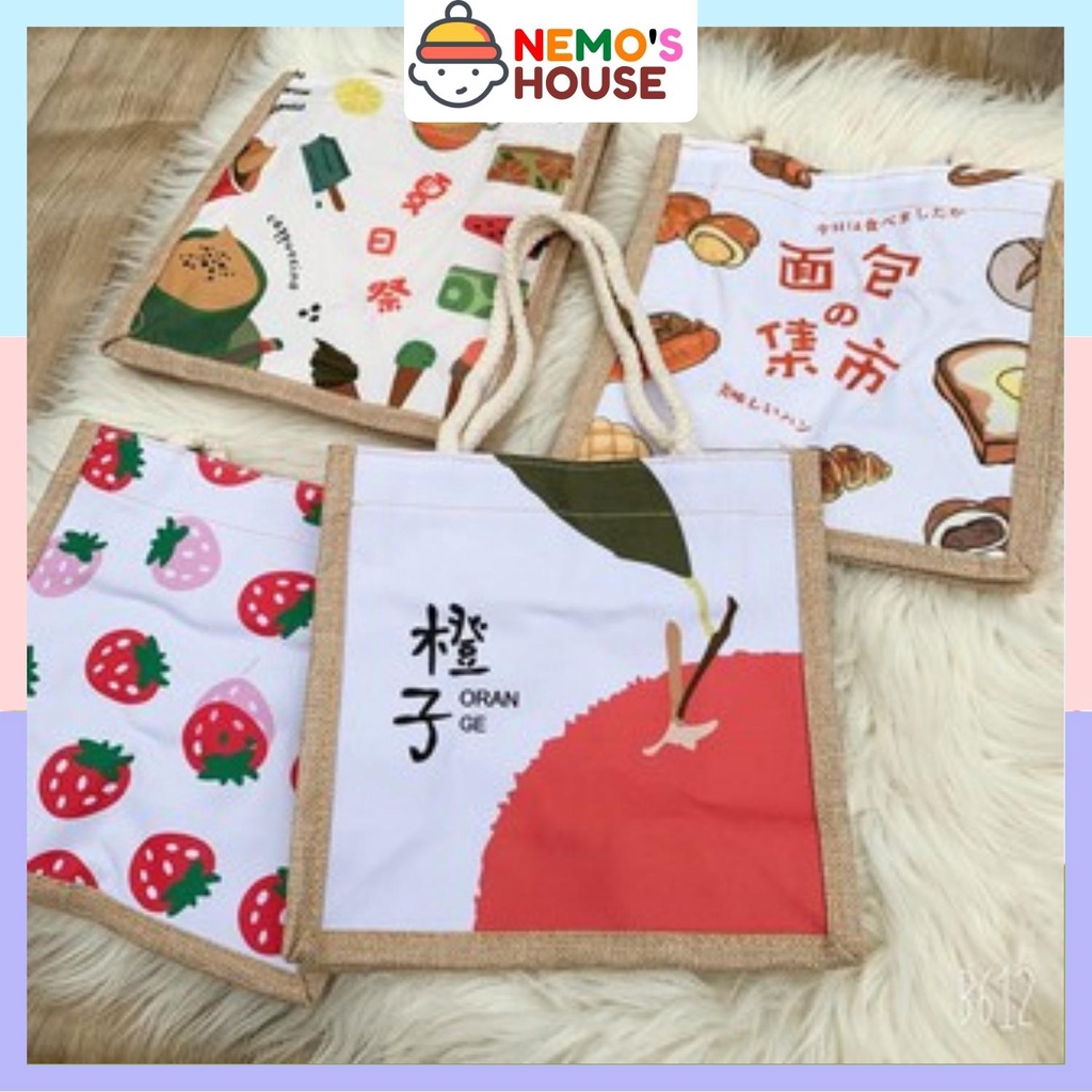 Túi cói đi biển phong cách Vintage, túi xách nữ mini thời trang kiểu dáng Hàn Quốc