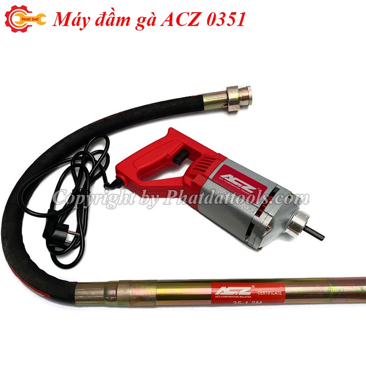 Máy Đầm Dùi Betong Cầm Tay ACZ 0351  - Kèm Sẵn Dây Đầm 1m2 - Bảo Hành Chính Hãng 6 Tháng